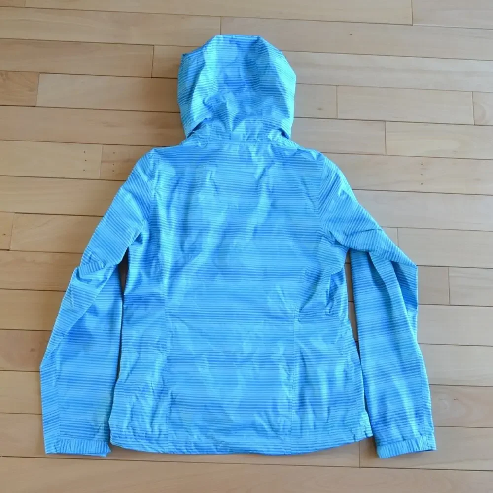 Mountain Hardware Rain Windbreaker Shell Jacket Striped Blue Size Medium